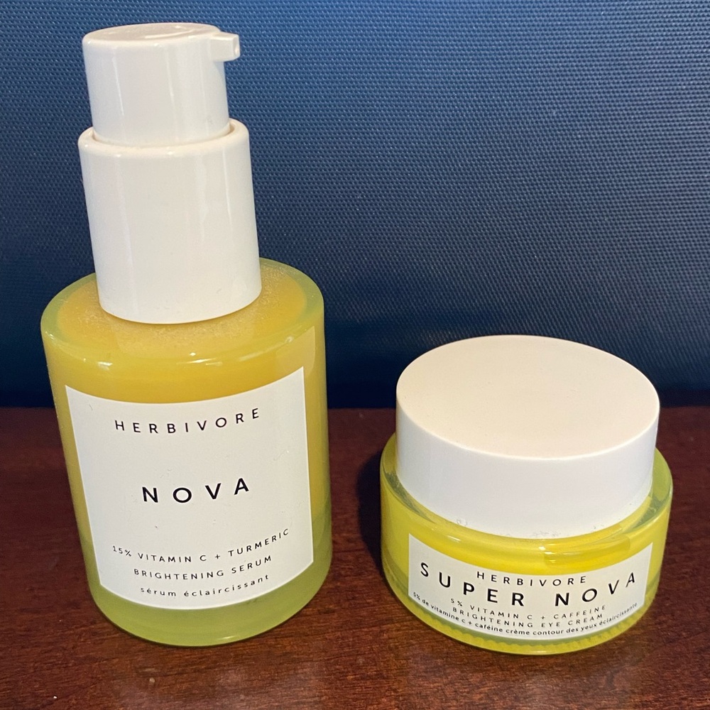Herbivore Nova Brightening Serum and Super Nova Eye Cream